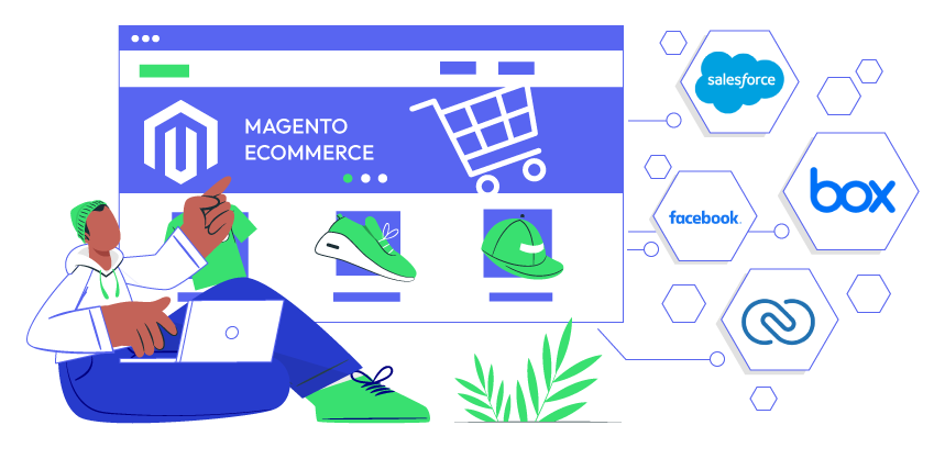 Magento can integrate well with third-party platforms